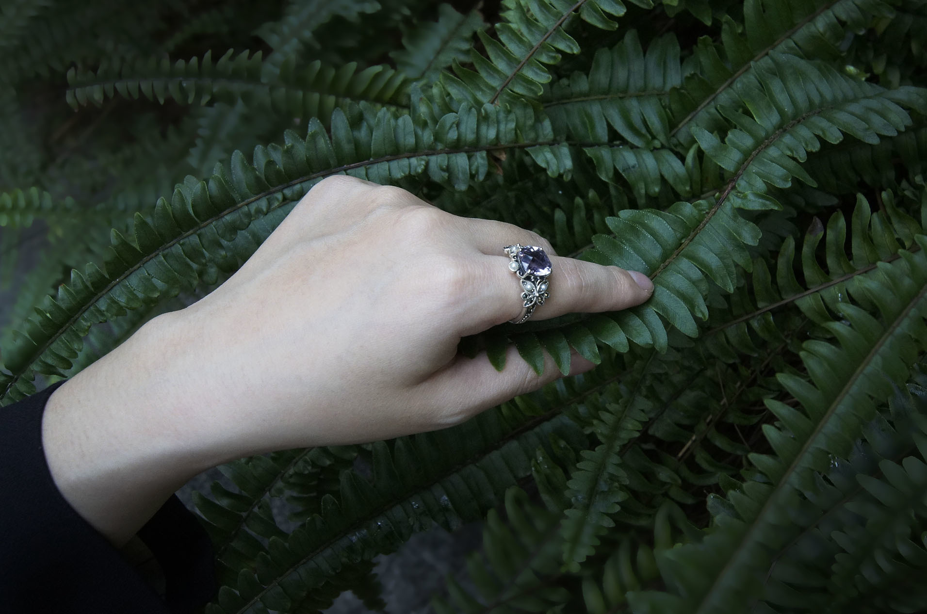 紫水晶蝴蝶戒指OP1558