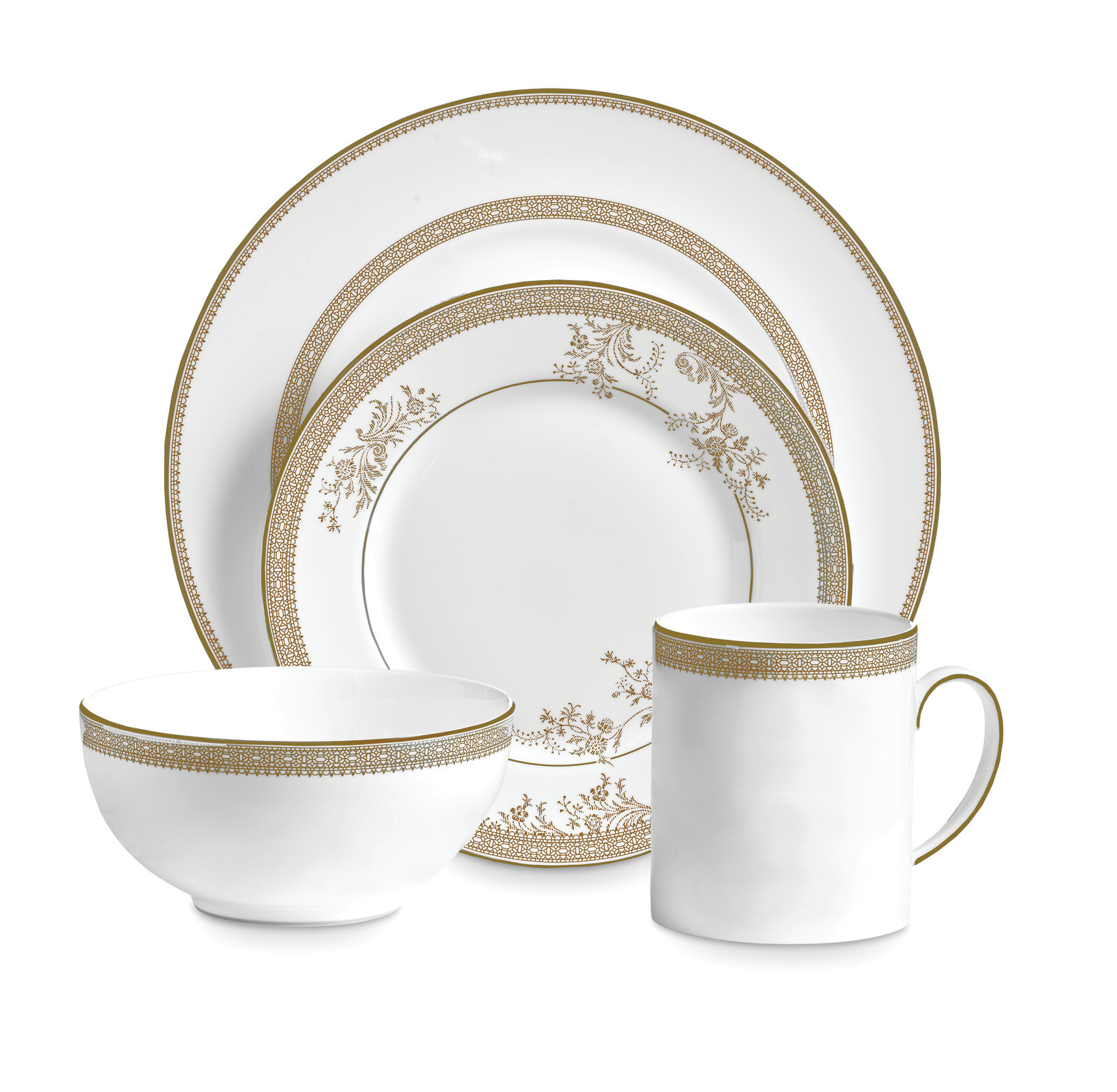 Wedgwood Vera Lace Gold 4-Piece Setting