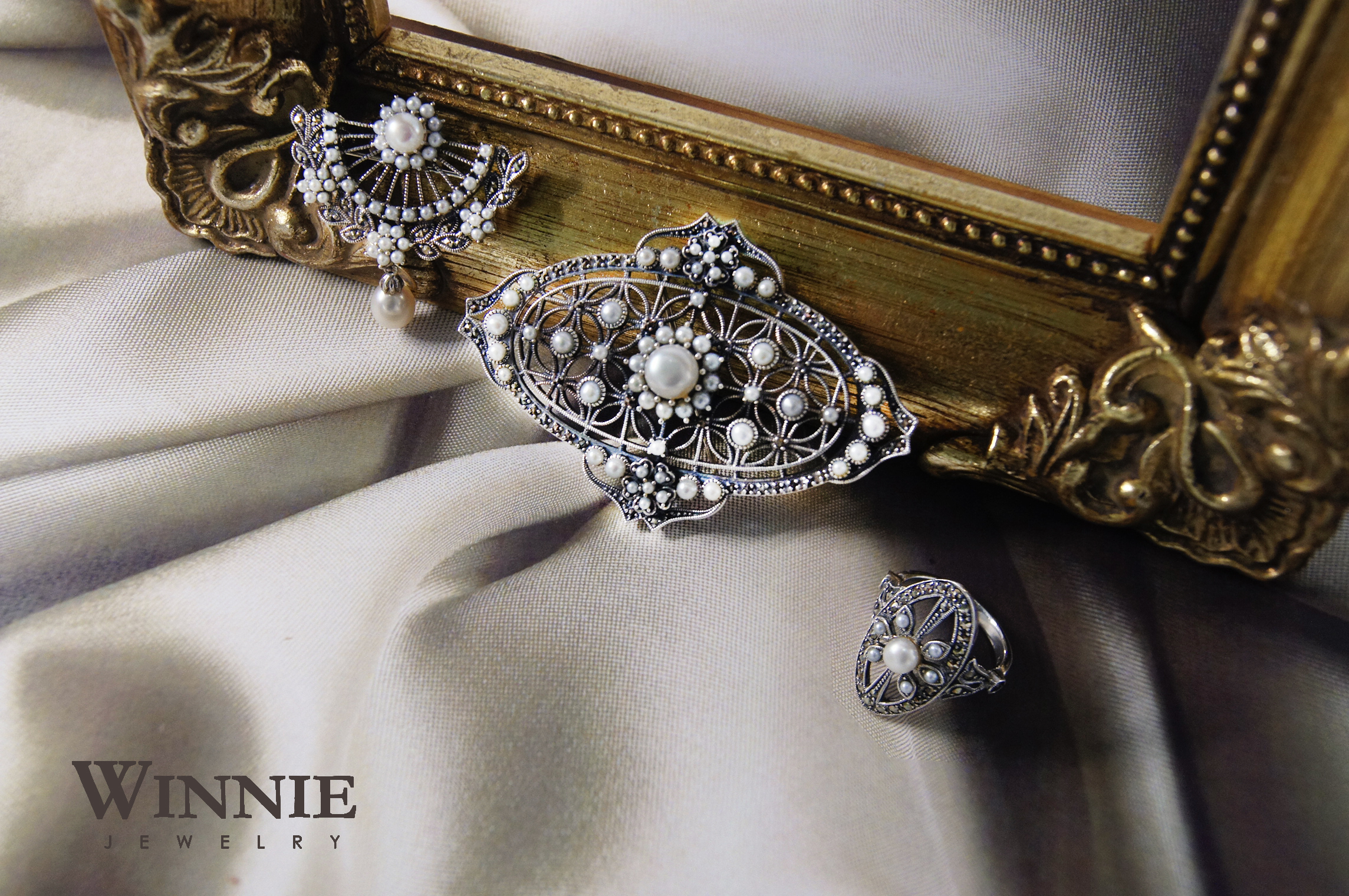 宮廷式珍珠戒指