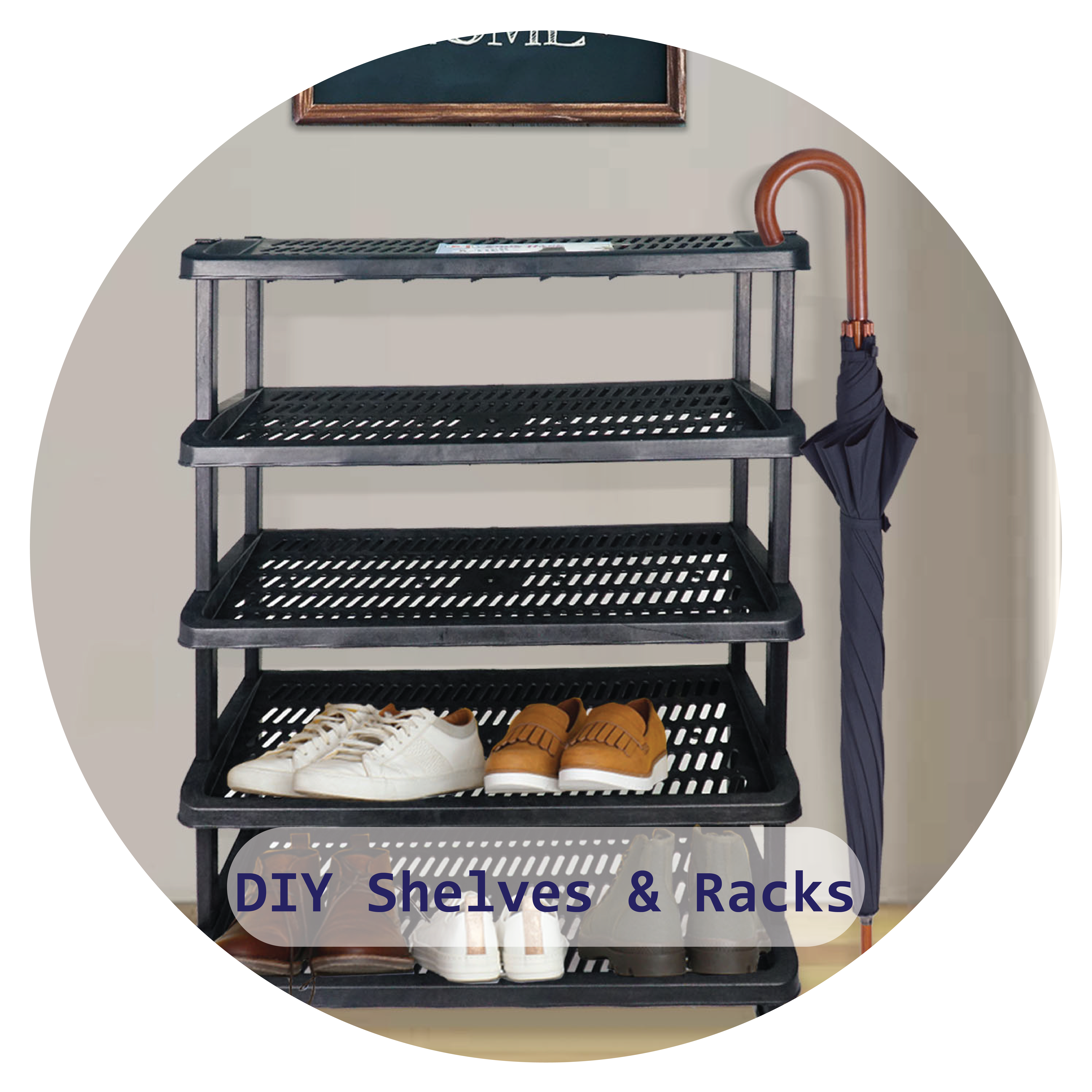 DIY Plastic Shelves & Racks