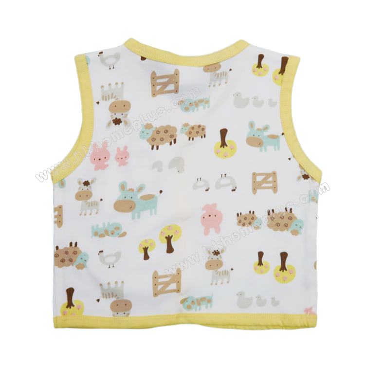 Koma Land: 嬰兒汗布印花背心 BE4006 (3-9碼)