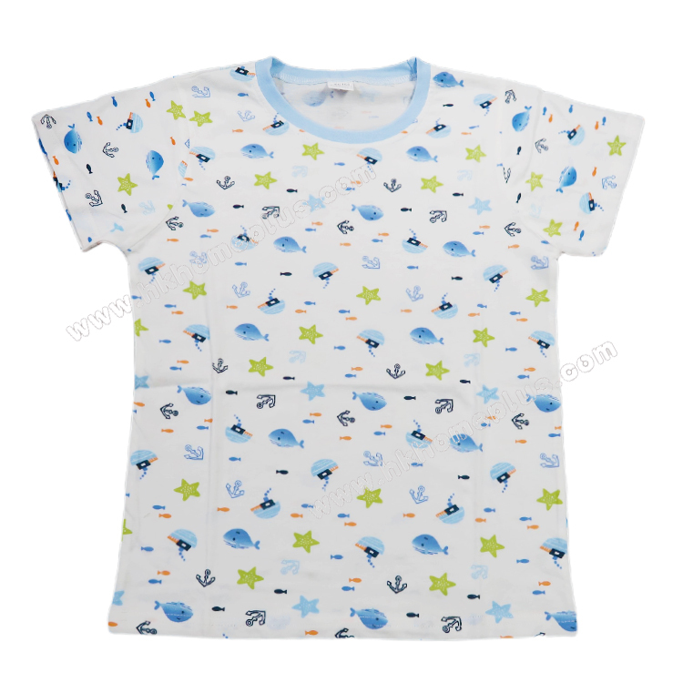 Koma Land: 童裝平紋圓領短袖短褲套裝 BE6008 (100-150碼)