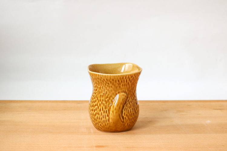 KIYATA剛脫下的毛皮杯 貓／棕