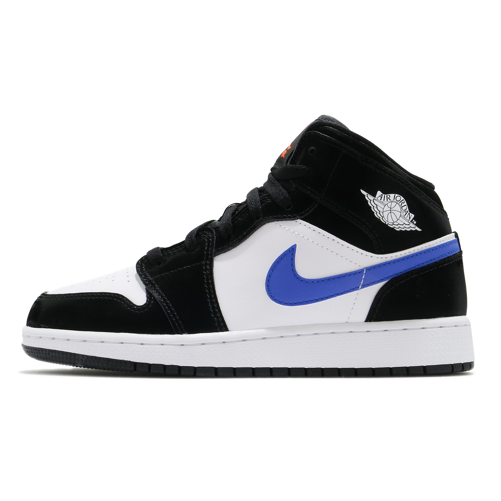 -(D7b)-AIR JORDAN 1 MID (GS) 黑藍-554725 084