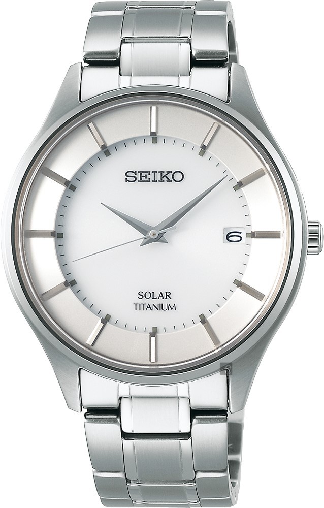 萬年鐘錶 - SEIKO CS系列  鈦金屬太陽能男錶  V157-0BX0S / SBPX101J  錶徑39.5MM