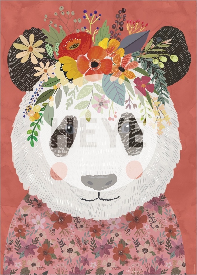 【HEYE】花花朋友 可愛的熊貓1000片拼圖