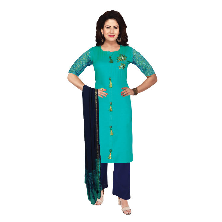 Ladies Jippa Green Polyester Q1153