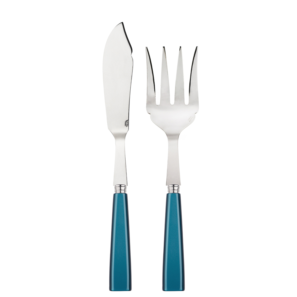 SABRE | Icone 60s 風華年代 | 魚肉配餐用刀叉組 | 藍綠