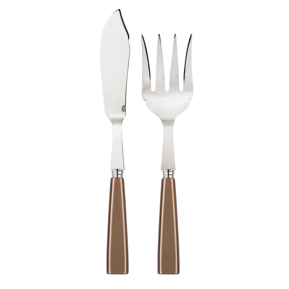 SABRE | Icone 60s 風華年代 | 魚肉配餐用刀叉組 | 焦糖棕