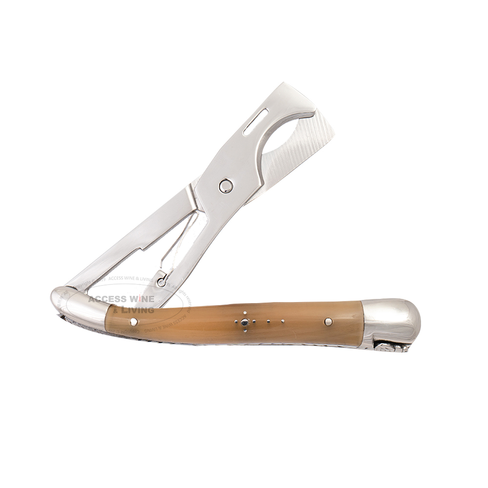 FORGE DE LAGUIOLE | 白牛角亮面雪茄剪