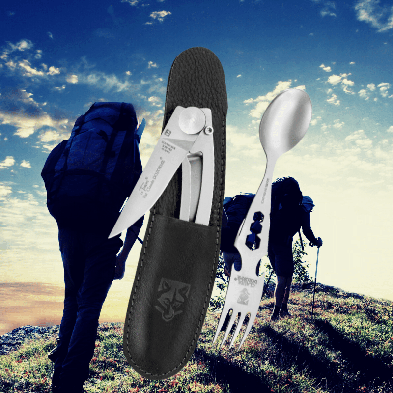 DOZORME | 露營戶外系列 | 摺疊刀 + 6功能合一叉匙組