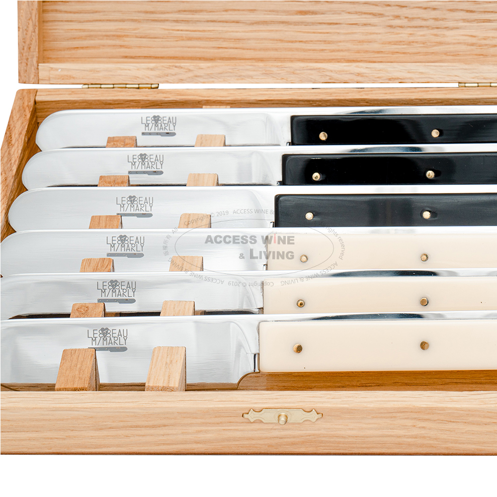 DOZORME | M / M 聯名設計 Beaumarly 流線圓頭牛排刀 | 壓克力握柄6入禮盒組