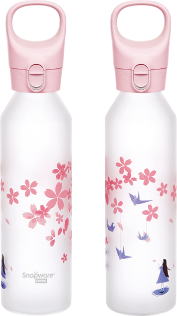 康寧 櫻花杯感溫變色防爆水瓶520ml