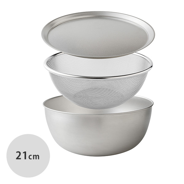 Arnest —「新銀河」不鏽鋼套裝 21cm（碗+碟盤+網隔）