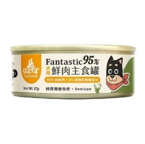 汪喵星球 犬用95%鮮肉無膠主食罐 -紐西蘭放牧鹿 85g [1箱24罐]