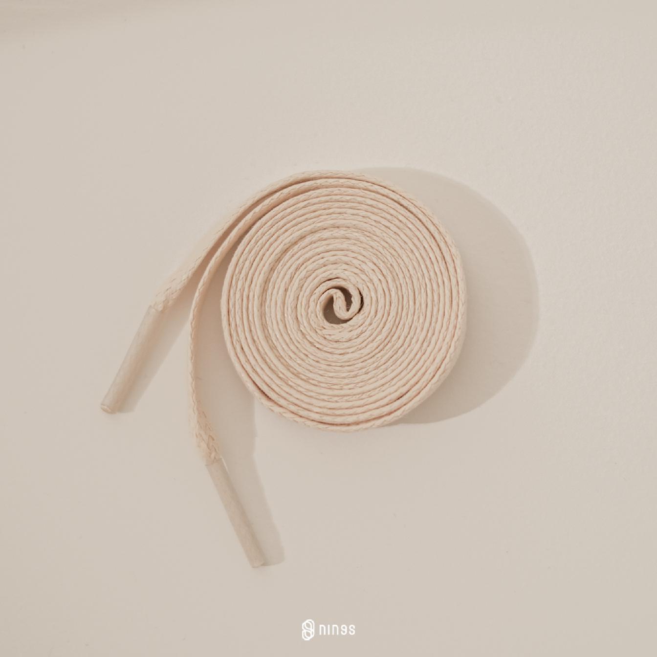 NINES 上漿 杏色鞋帶 PN-000428