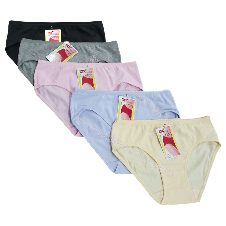 4條裝 泰禾: 女裝低腰素色內褲 (M-L碼)
