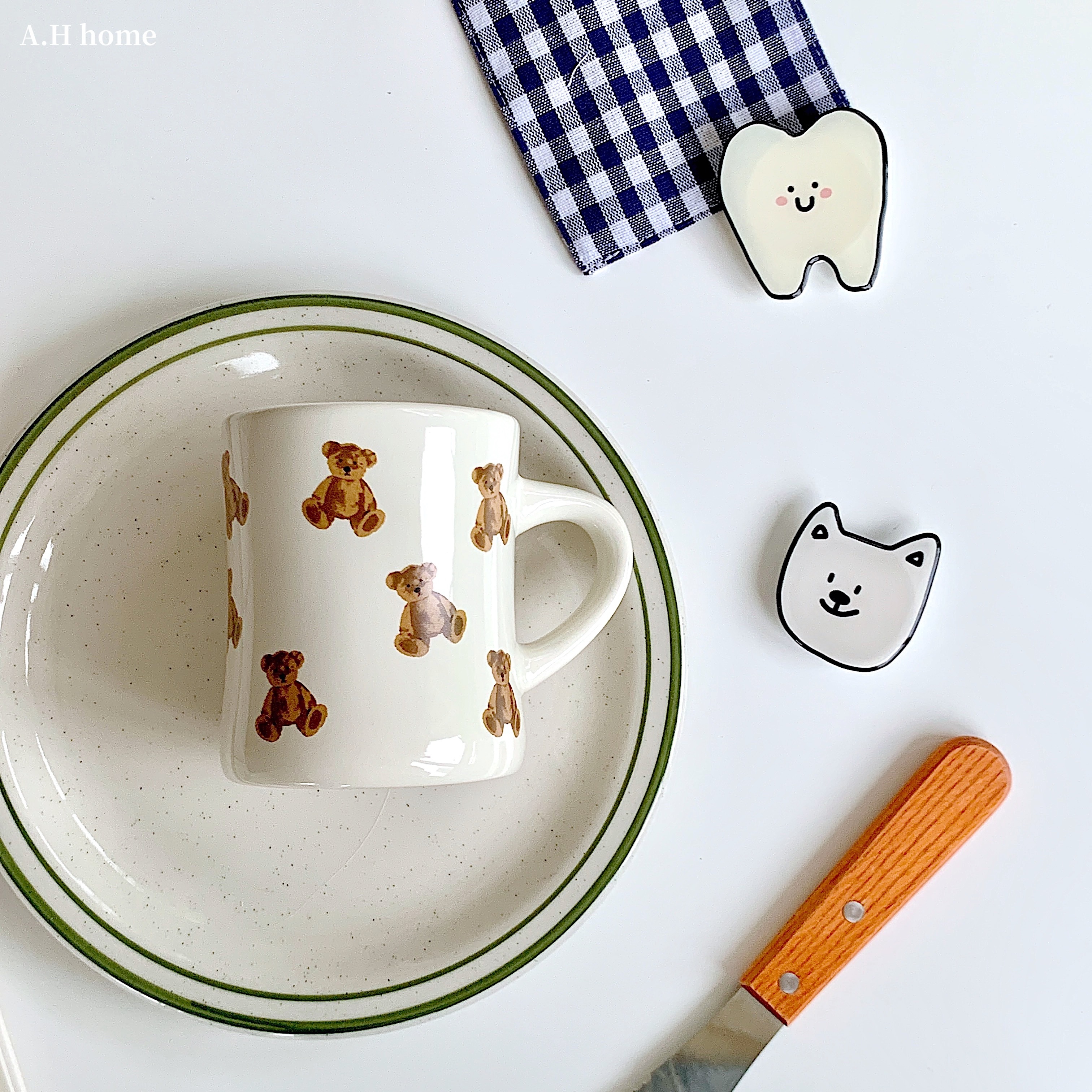 【ＡＨ505】韓國ins泰迪熊馬克杯