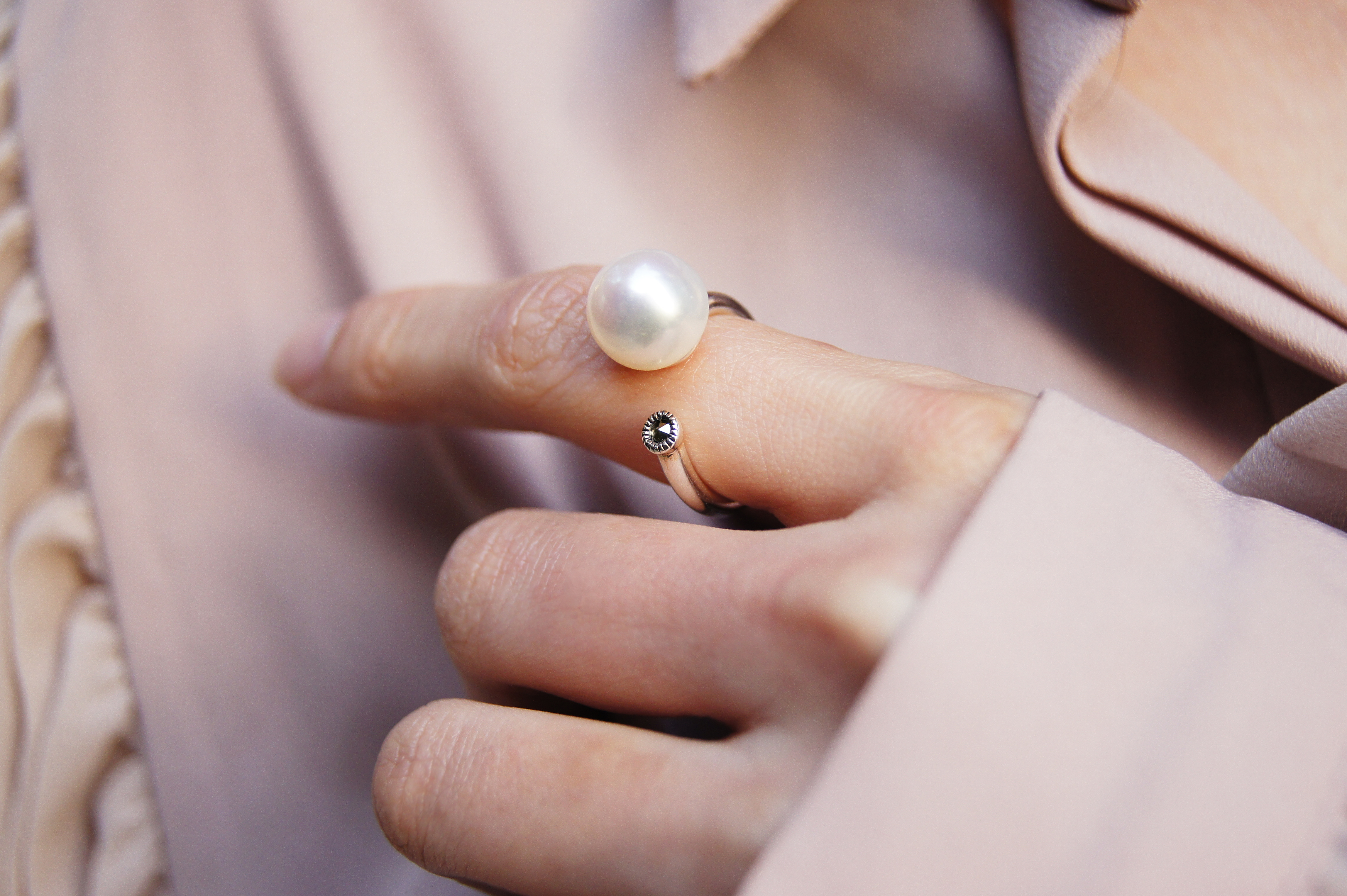 珍珠簡約指間戒指OP2022