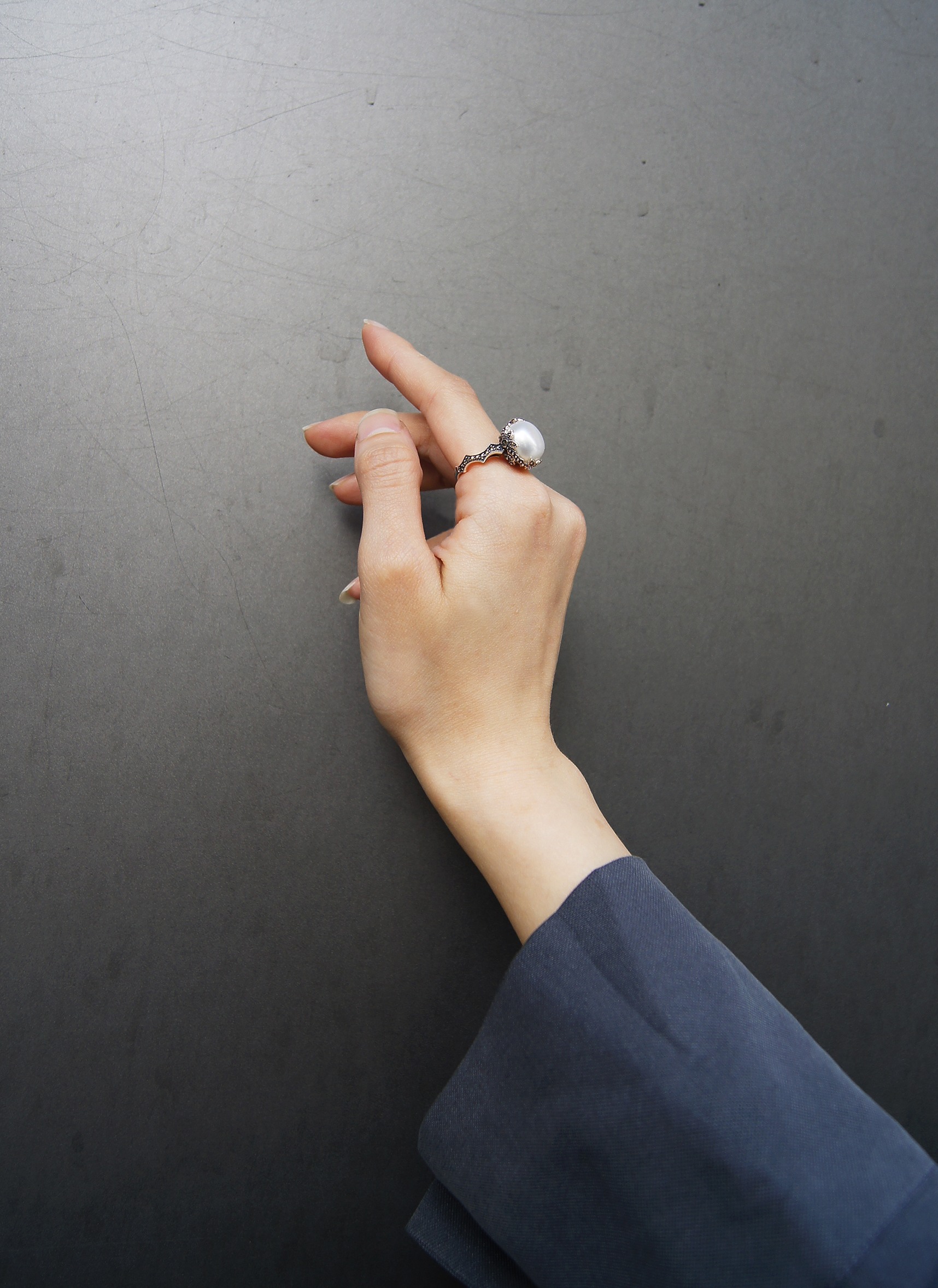 時尚簡約大珍珠戒指OP2024