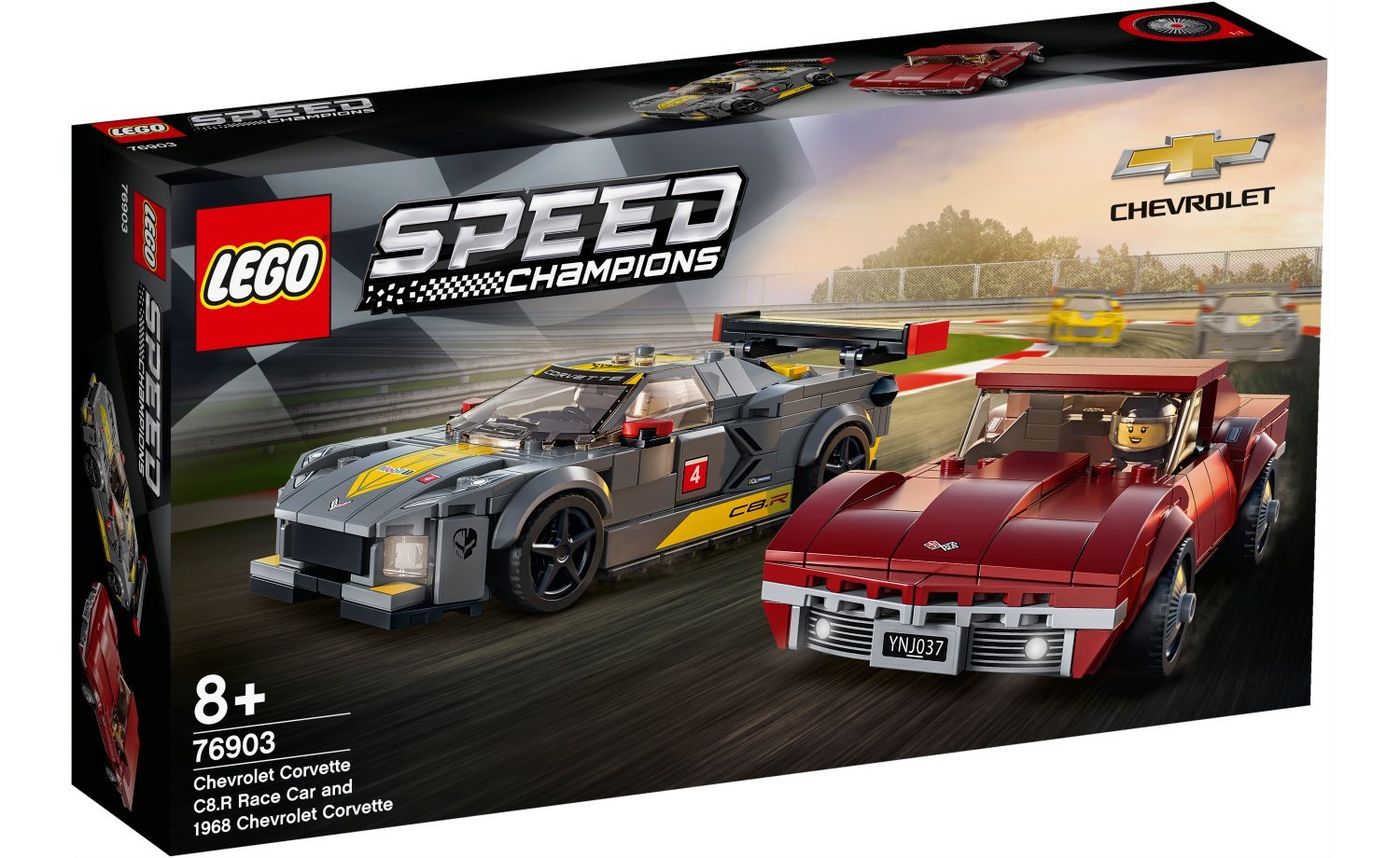 [飛米樂高積木磚賣店] LEGO 76903 Chevrolet Corvette C8.R Race Car and 1968 Chevrolet Corvette