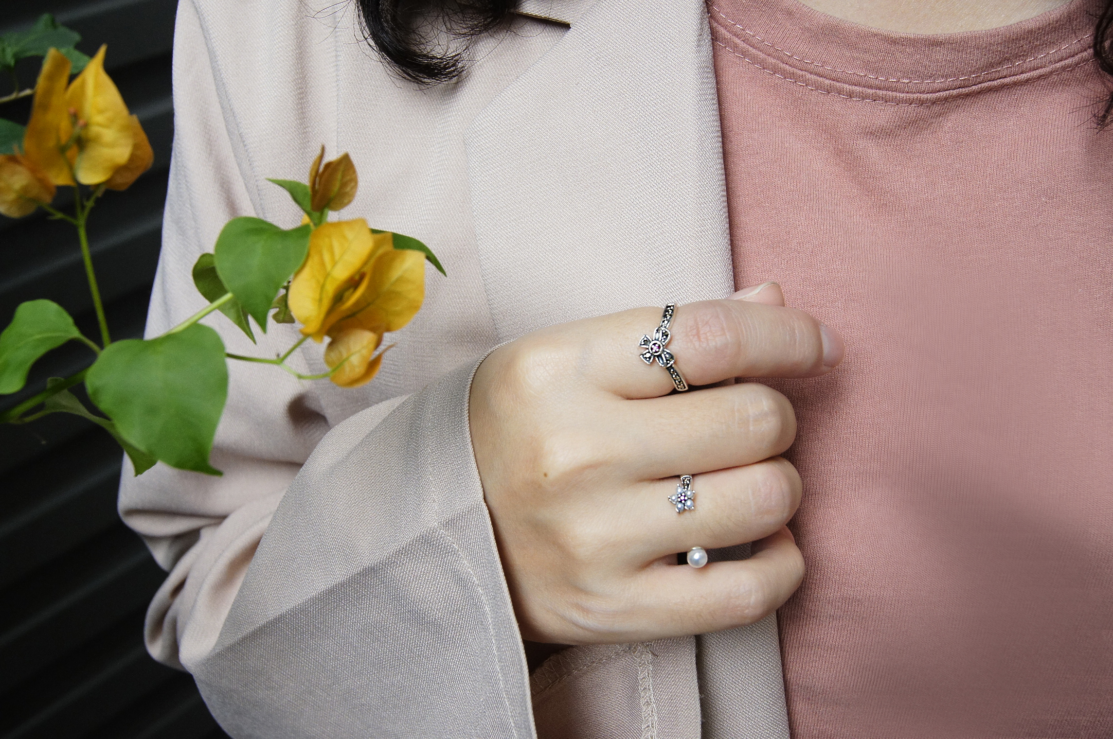 蝴蝶結指間戒套組