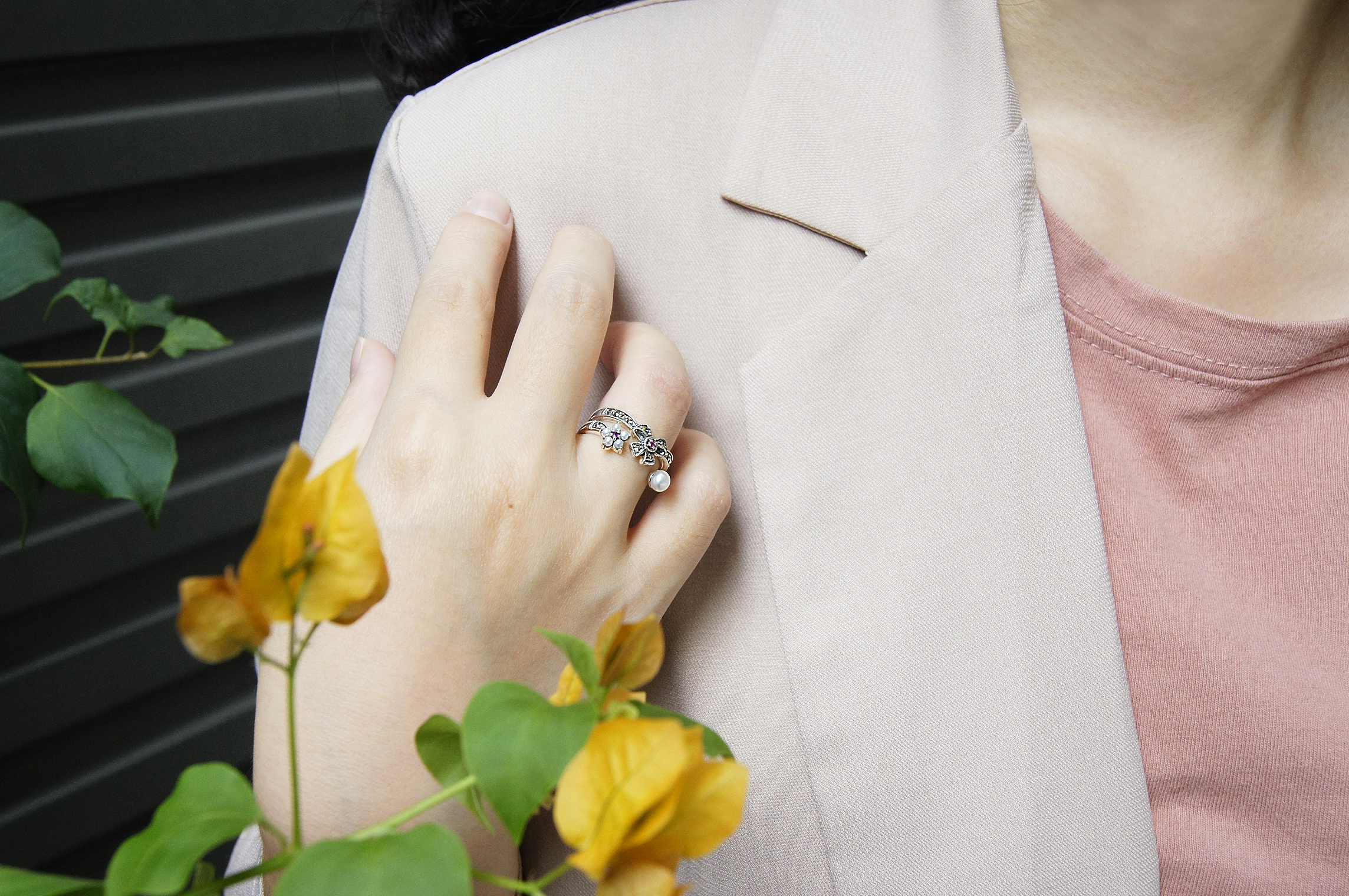 蝴蝶結指間戒套組