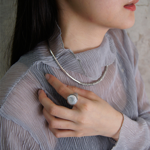 淡水扁珠戒指（OP1900）