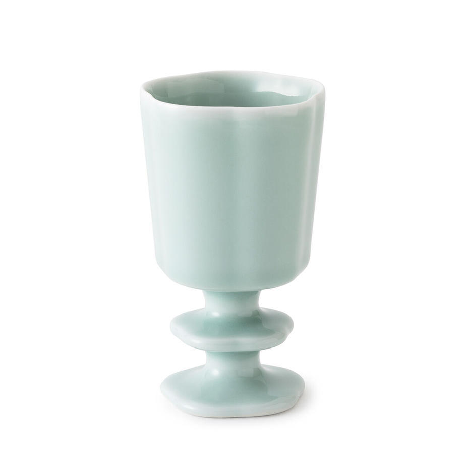 虎仙窯  鍋島青瓷高腳杯