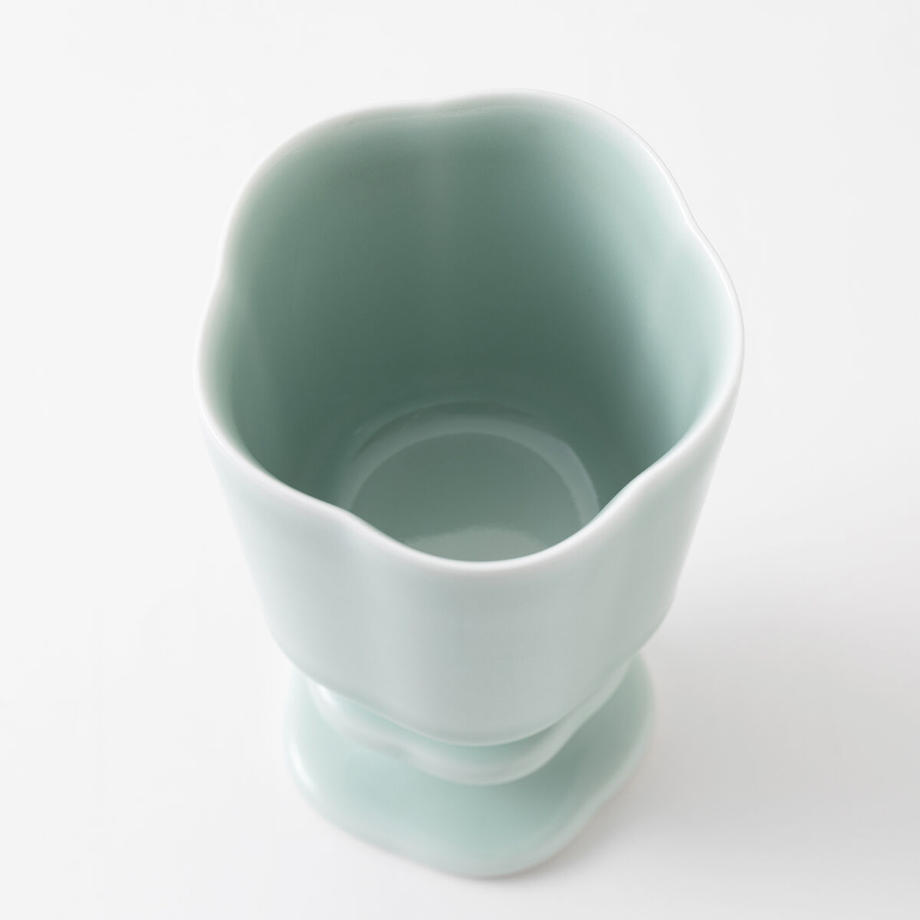 虎仙窯  鍋島青瓷高腳杯