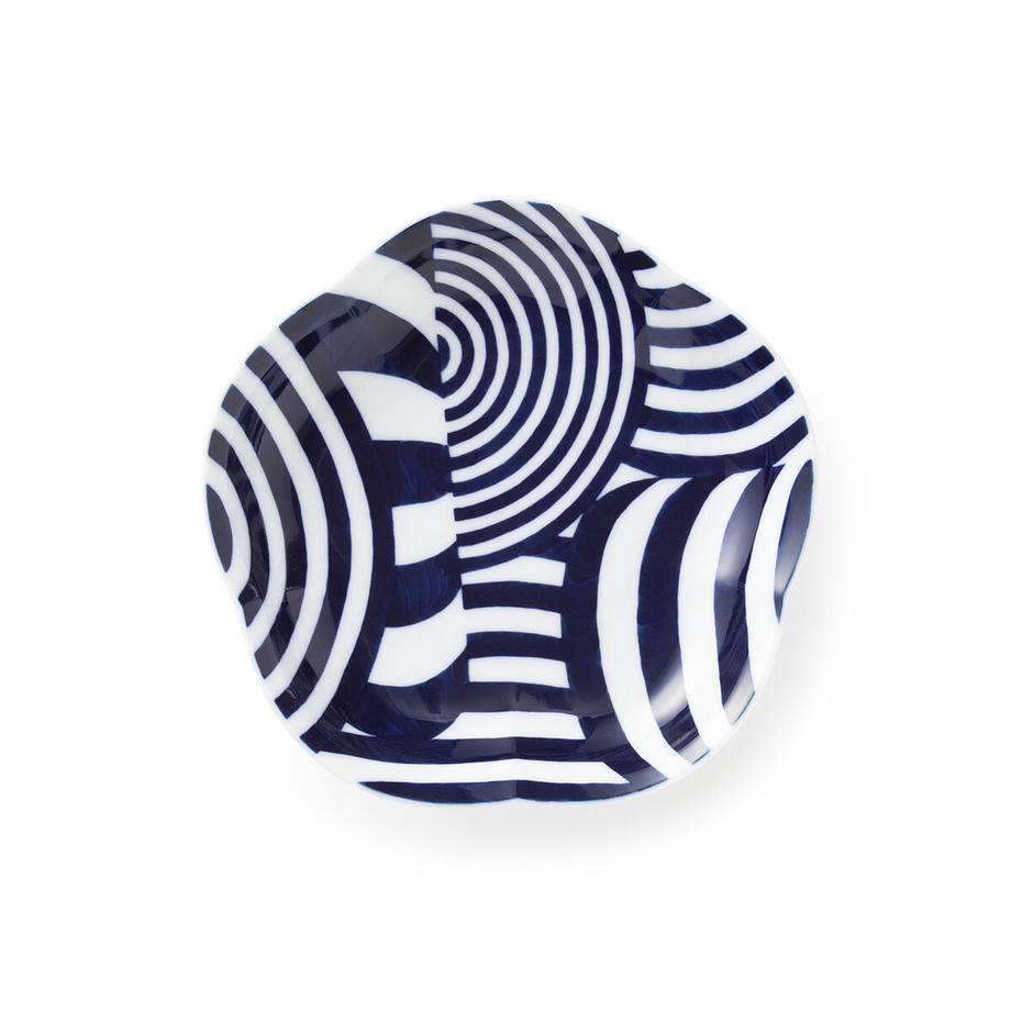 虎仙窯  藍鍋島高台皿