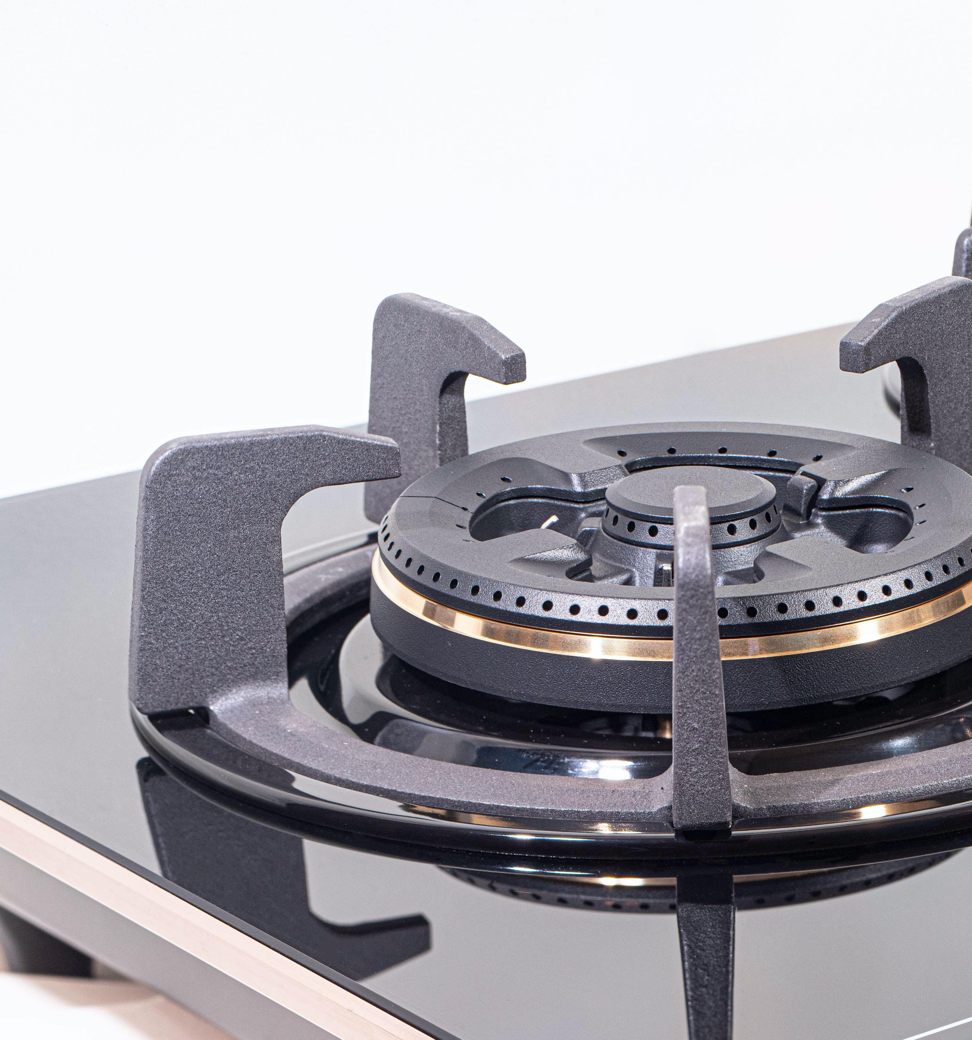 氣霸 Hibachi   HY-2300‧座檯‧嵌入式‧雙頭煮食爐‧“蓮芯火”玻璃面鋁合金邊框‧煤氣‧石油氣‧香港行貨,原廠1年保養‧