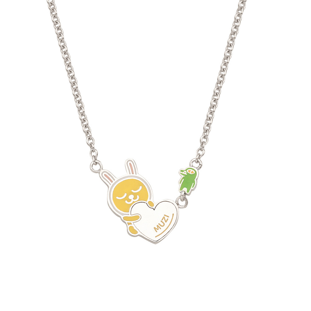 MiniGOLD x Kakao Friends Heart Kids Necklace NLKS1164 - MUZI