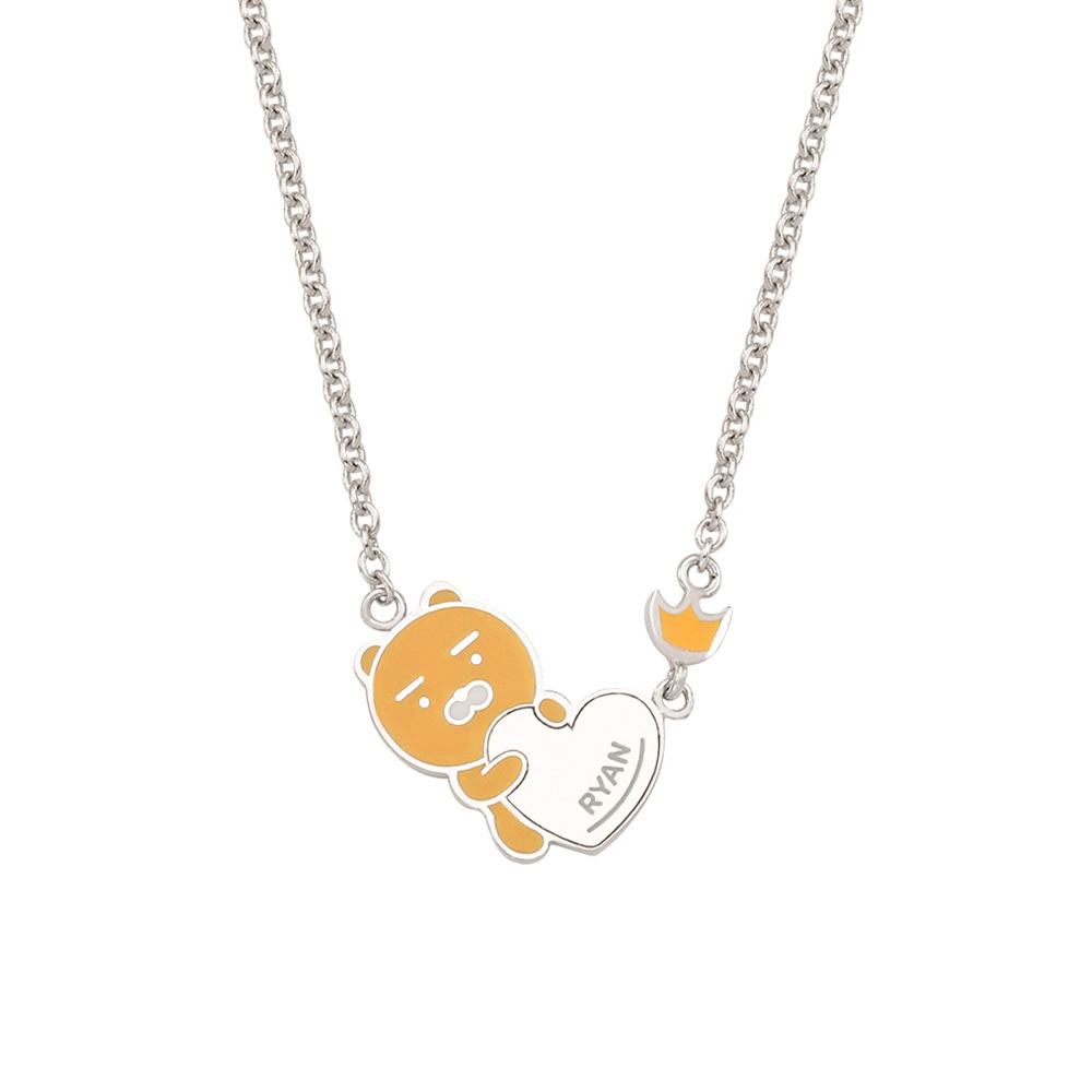 MiniGOLD x Kakao Friends Heart Kids Necklace NLKS1162 - RYAN