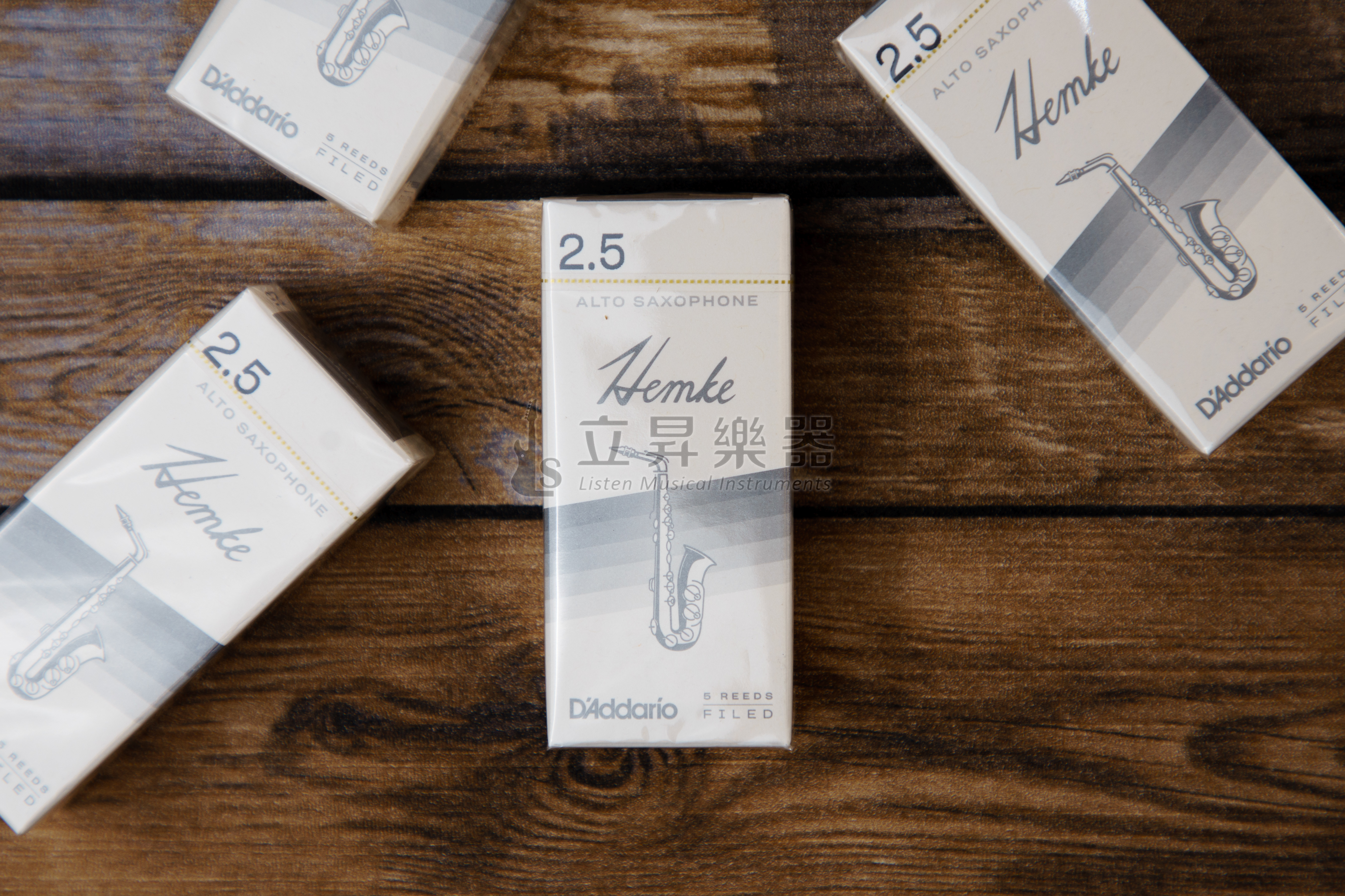 D'addario MP-A-25 Hemke系列 中音 薩克斯風竹片 5片裝 RHKP5ASX250 硬度:2.5號