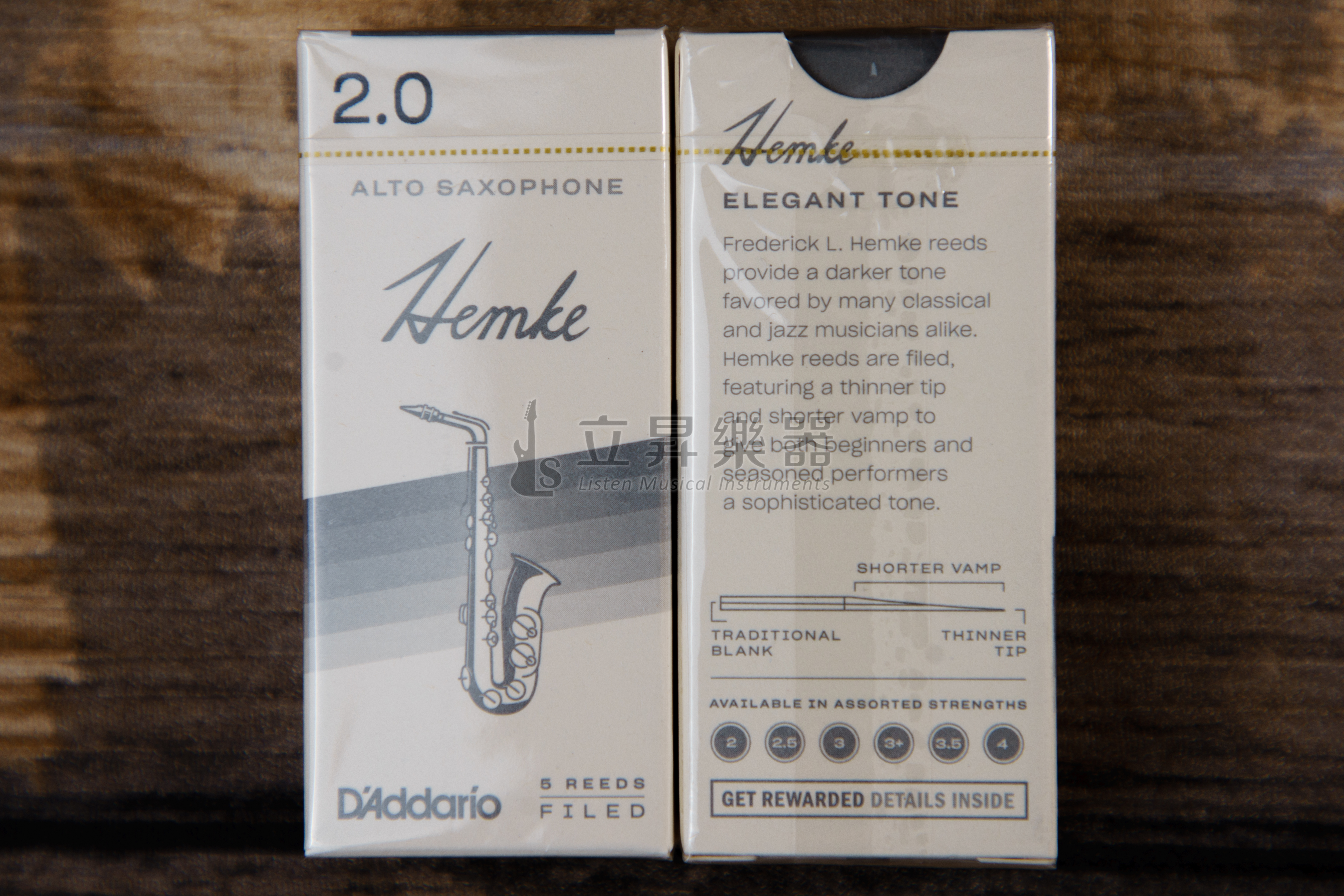 D'addario MP-A-20 Hemke系列 中音薩克斯風竹片 Alto Saxophone 5片裝 RHKP5ASX200 硬度:2.0號