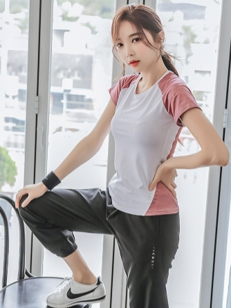 韓國🇰🇷 拚色款雙色運動上衣(四色)