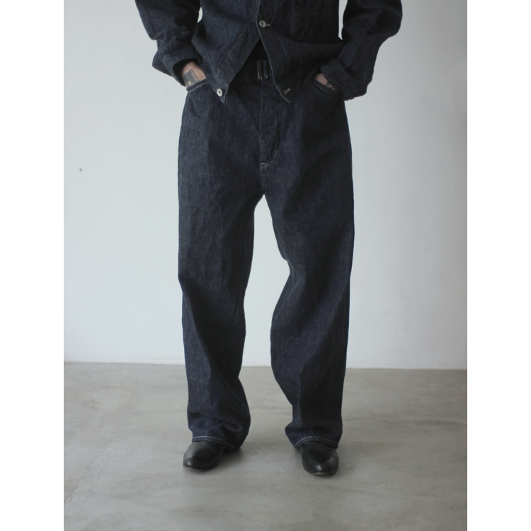 COMOLI 20AW Belted denim pants size 1 BK | www.cinema52.com