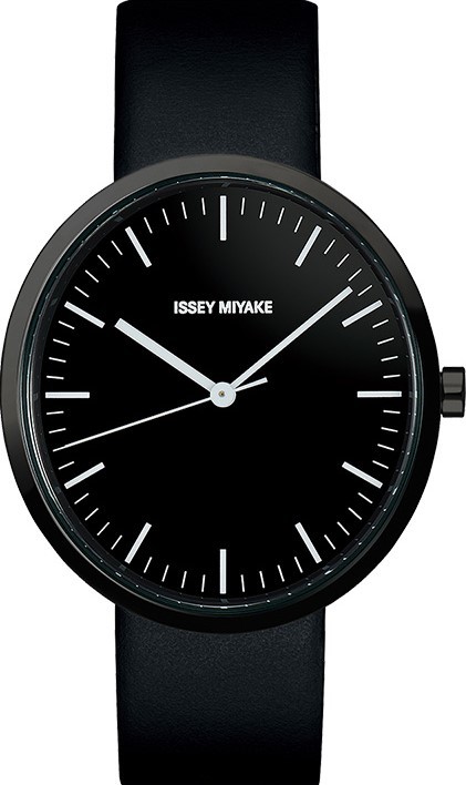 萬年鐘錶 - 三宅一生 ISSEY MIYAKE  深澤直人  Naoto Fukasawa   ELLIPSE系列  簡約全黑款皮革男錶 NYAP702Y / VJ21-5080C 錶徑41MM