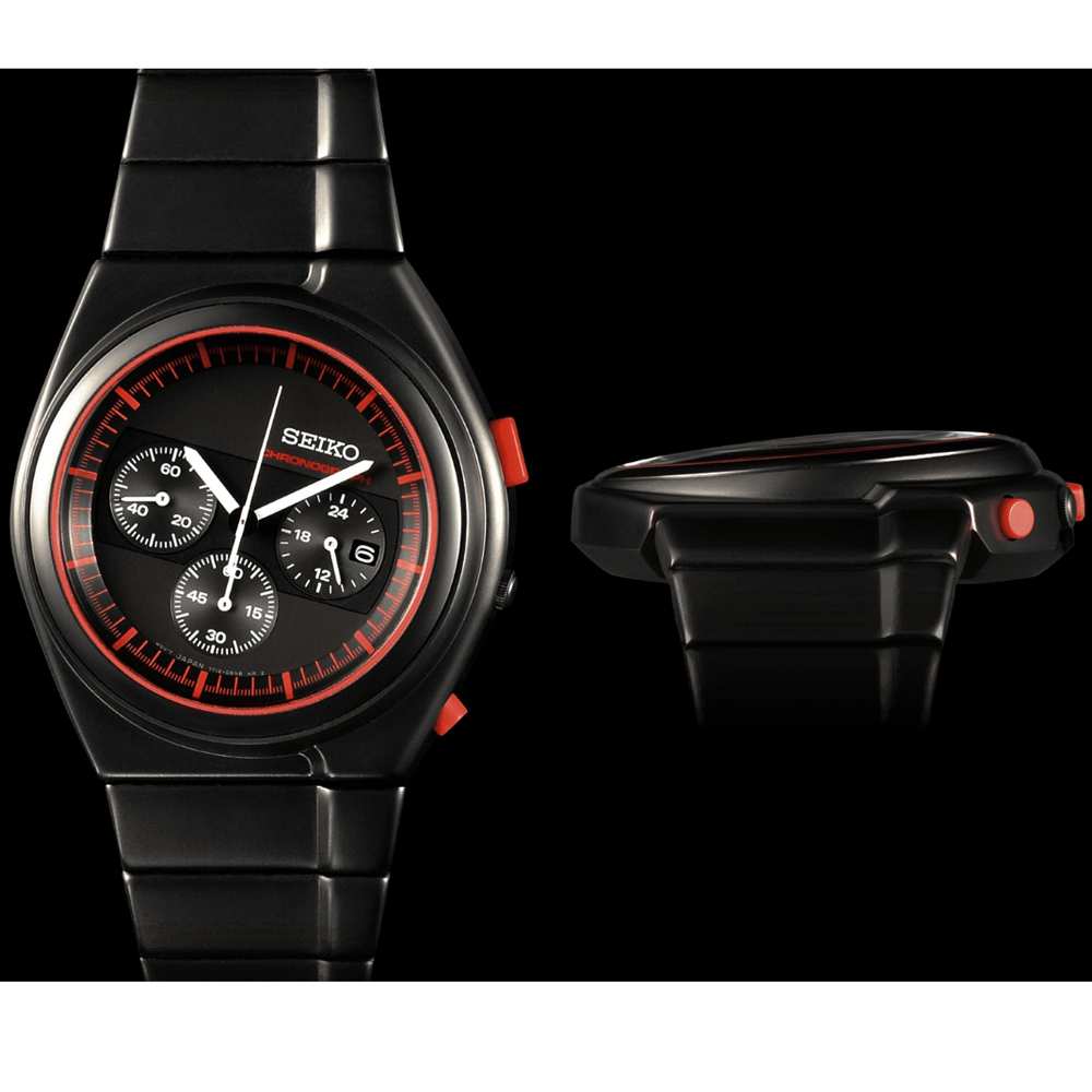 萬年鐘錶 - SEIKO   GIUGIARO DESIGN 聯名設計限量計時男錶  7T12-0CD0R / SCED055J  錶徑34.5MM