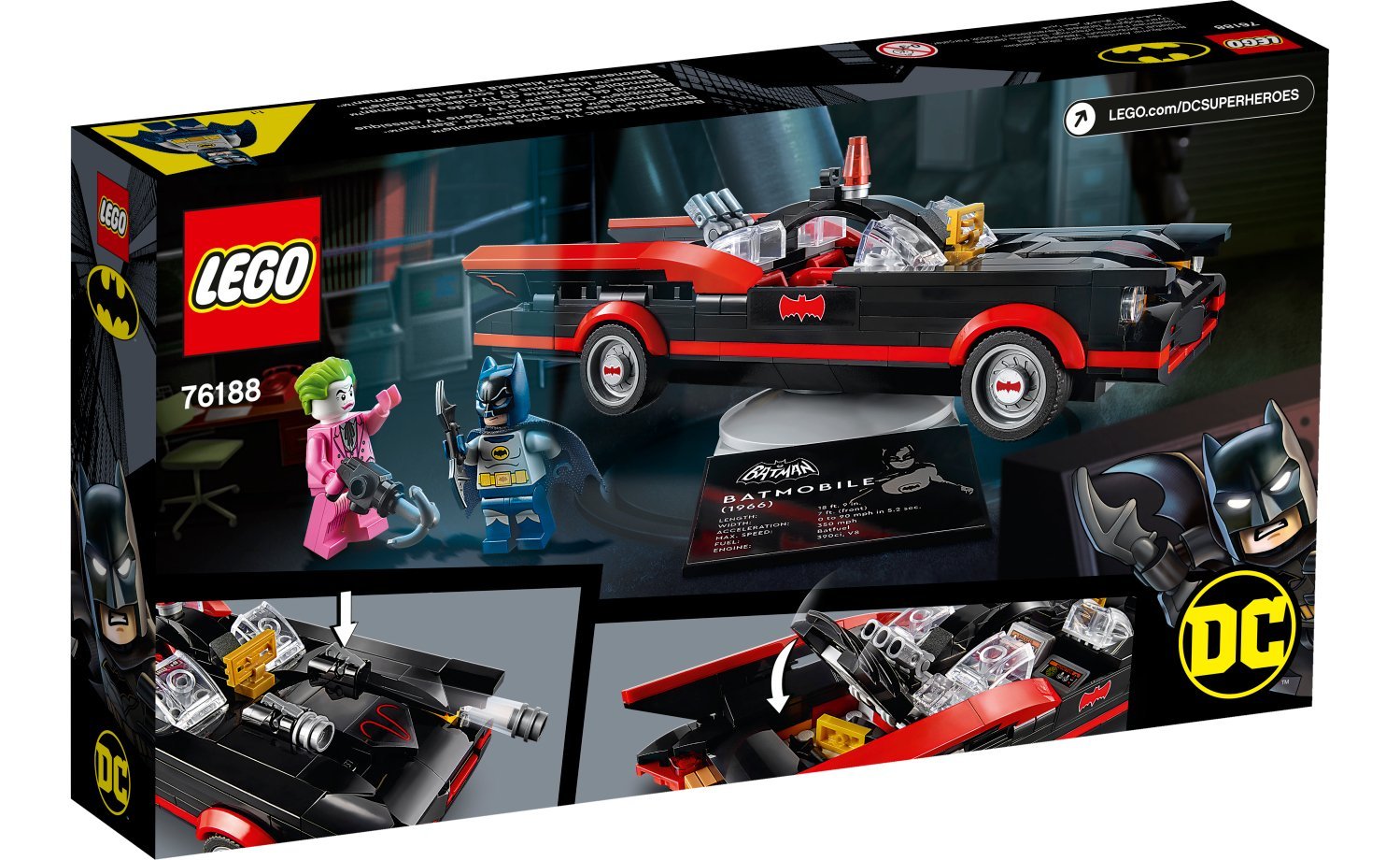 [飛米樂高積木磚賣店] LEGO 76188 DC超級英雄系列-經典電視影集蝙蝠車