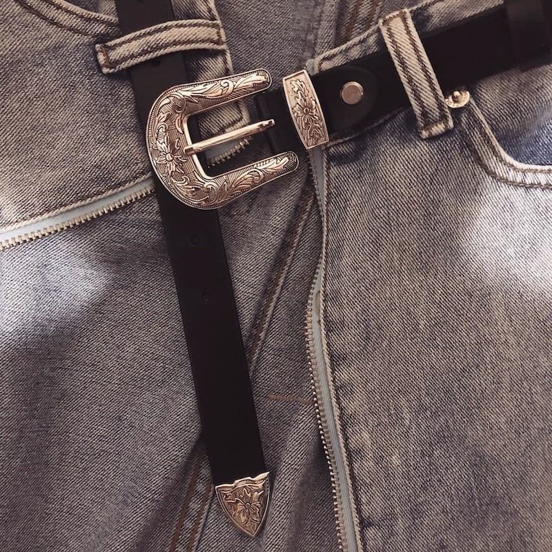 歐美雕花真皮皮帶