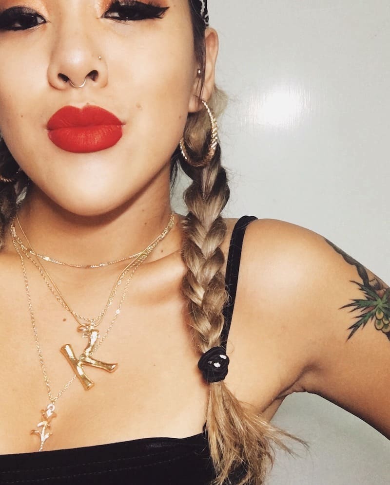 歐美竹節字母項鍊