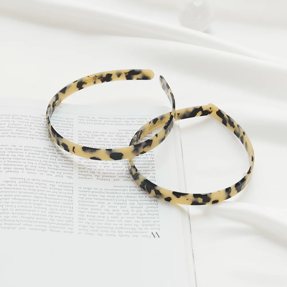 FRANCE LUXE 1/2吋經典髮箍〈象牙琥珀〉