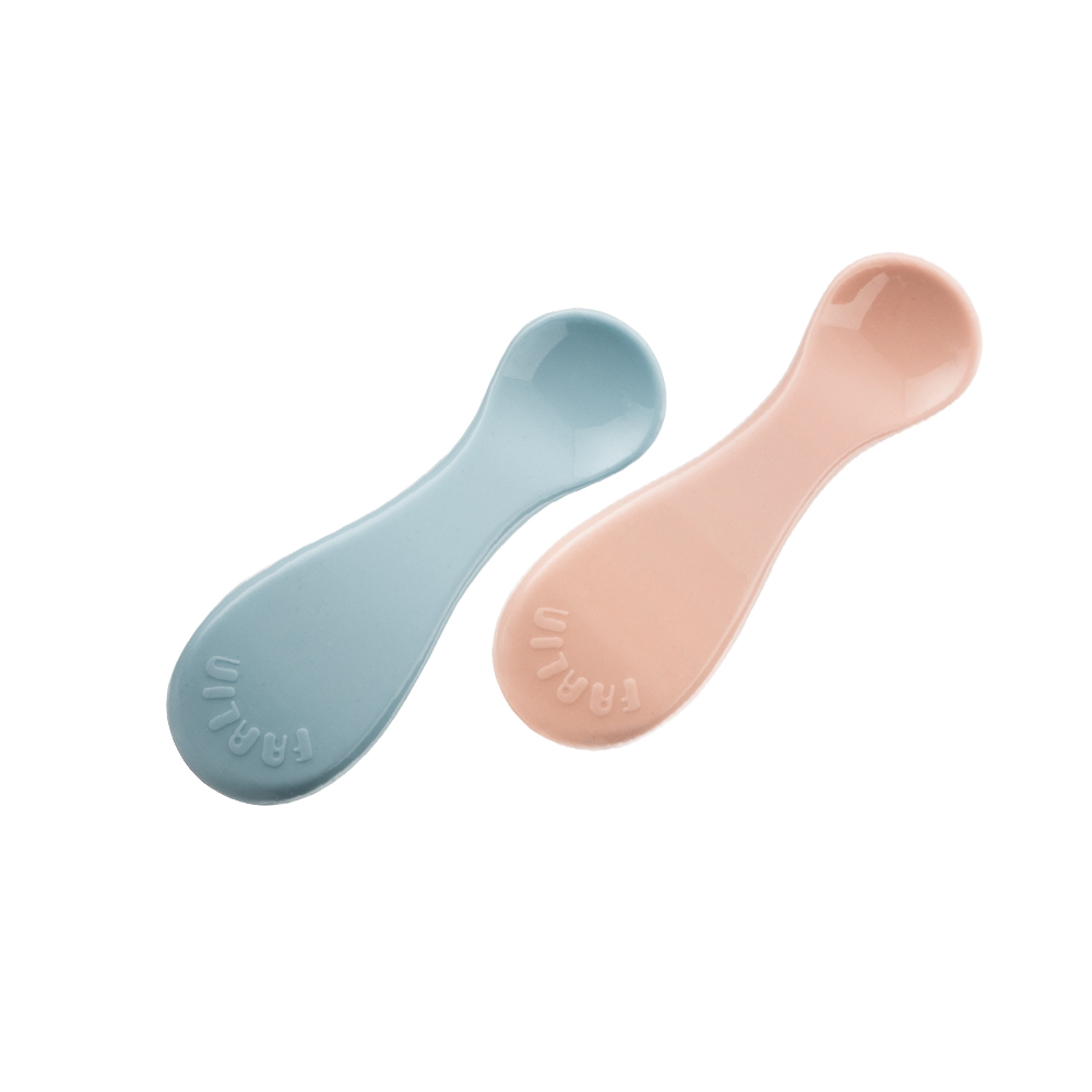【FARLIN】SO-Q矽膠湯匙 2入組(天空藍/嫩桃粉)