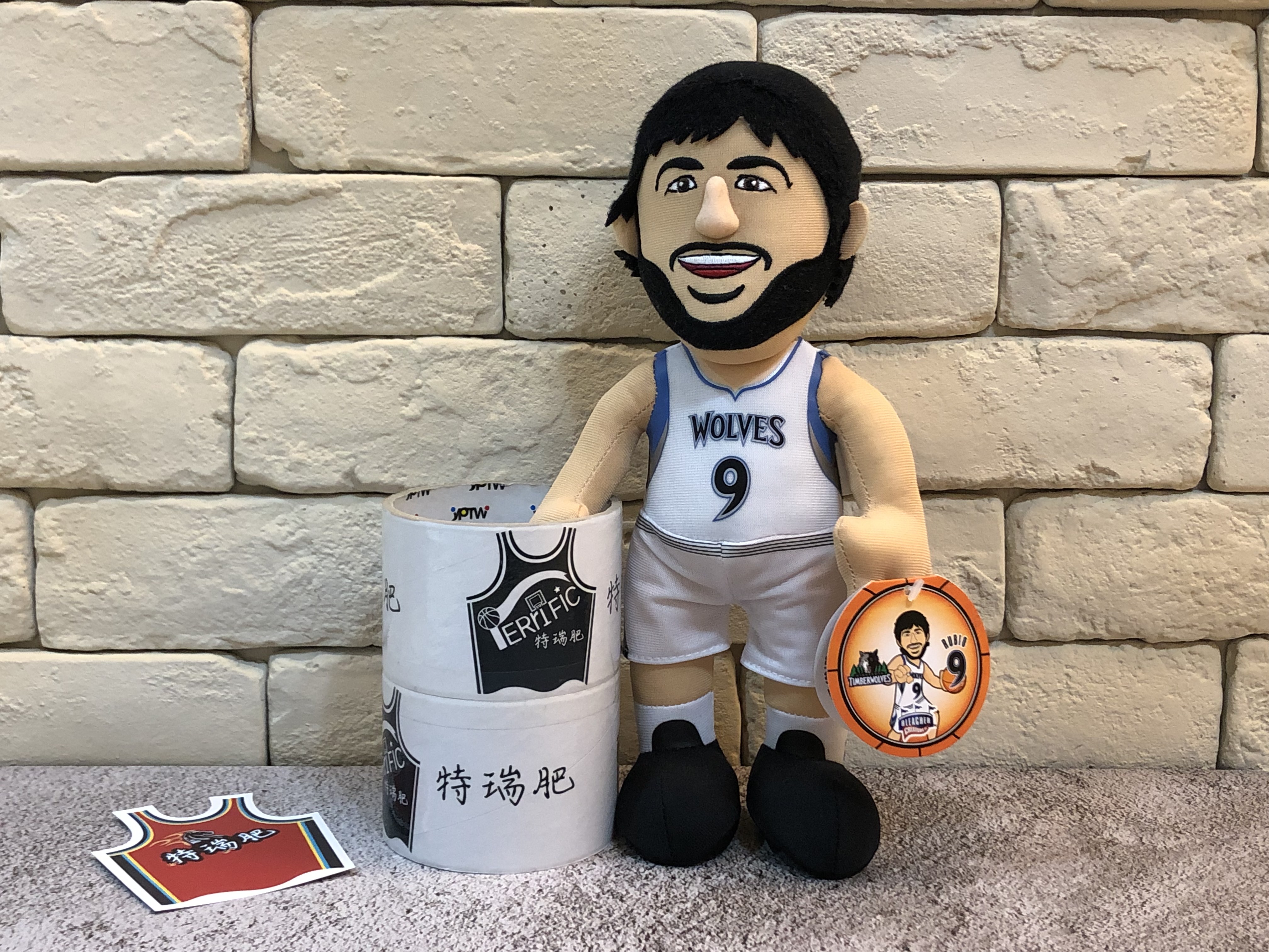 NBA公仔 Ricky Rubio 明尼蘇達灰狼白 Bleacher Creatures 全新