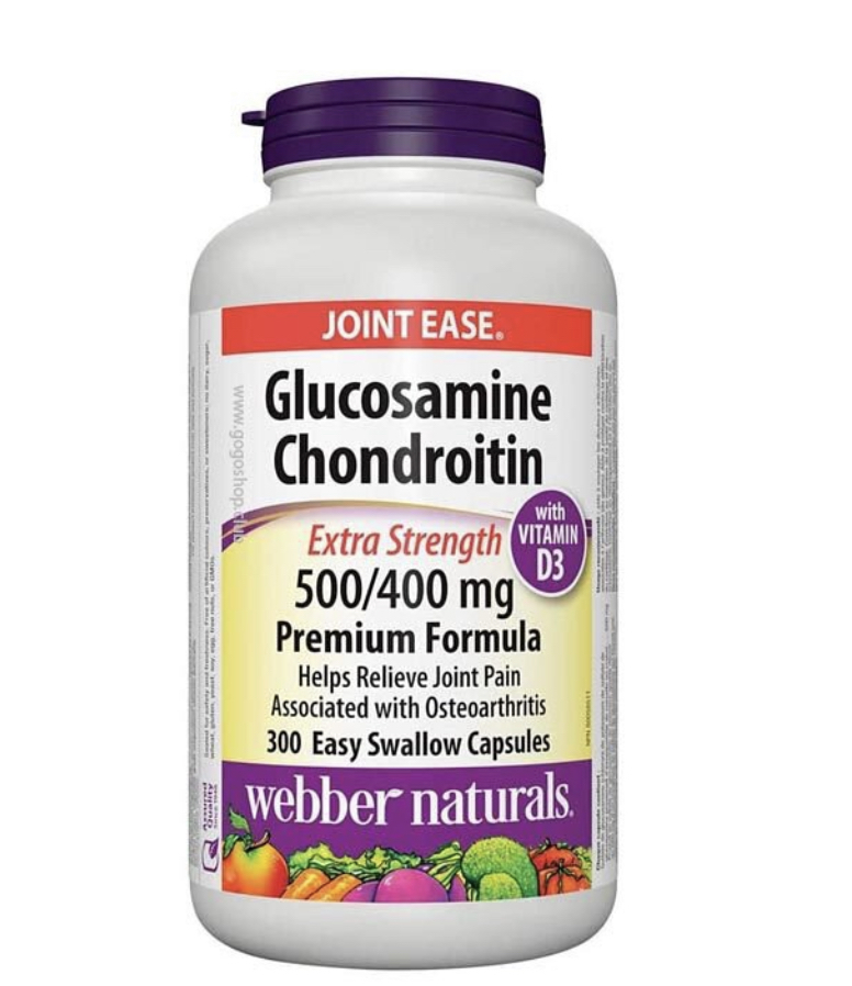 加拿大製Webber Naturals Glucosamine 高濃度維骨力 + 維他命D 300粒裝