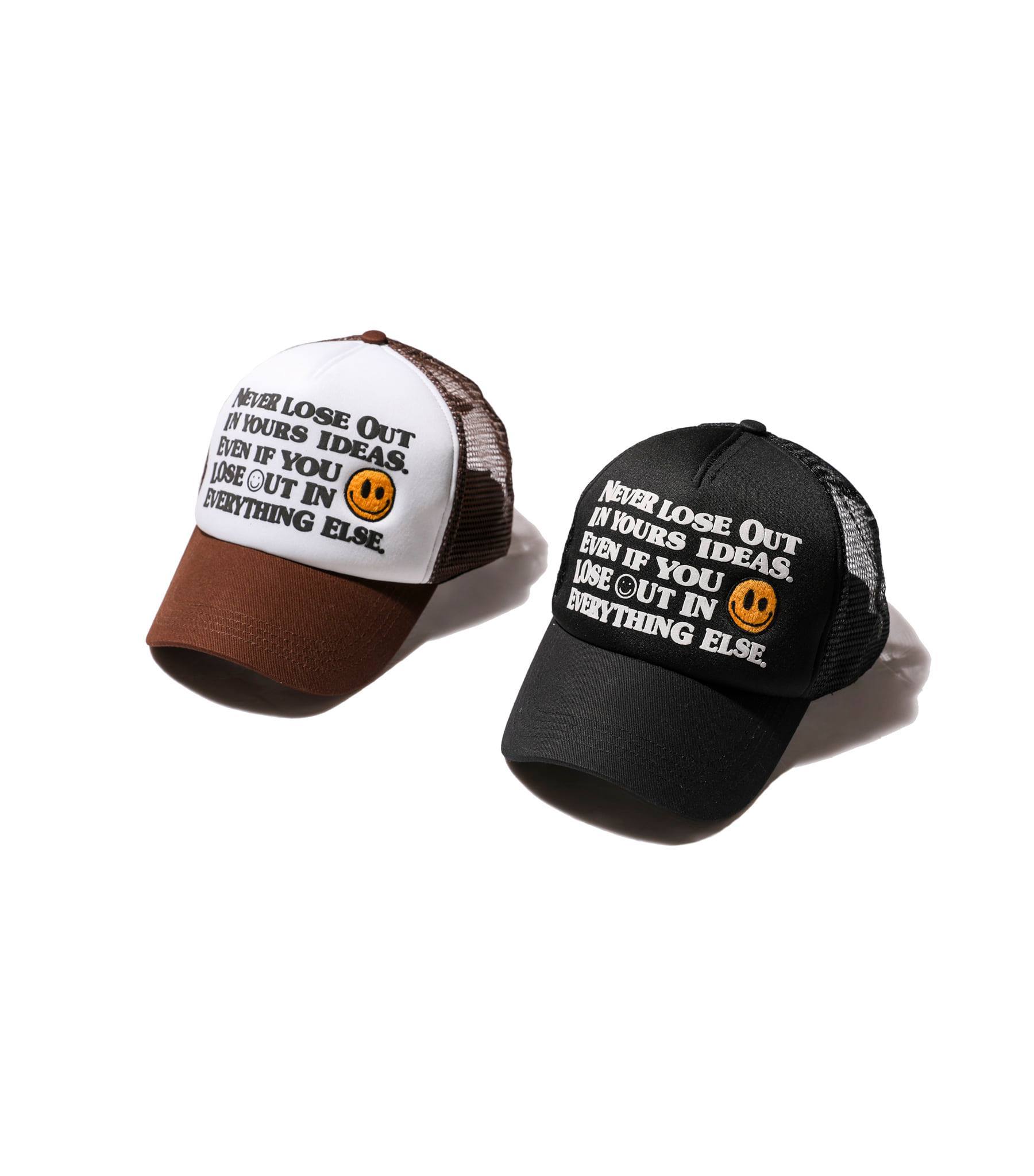 AES “NEVER LOSE OUT” SMILEY TRUCKER HAT