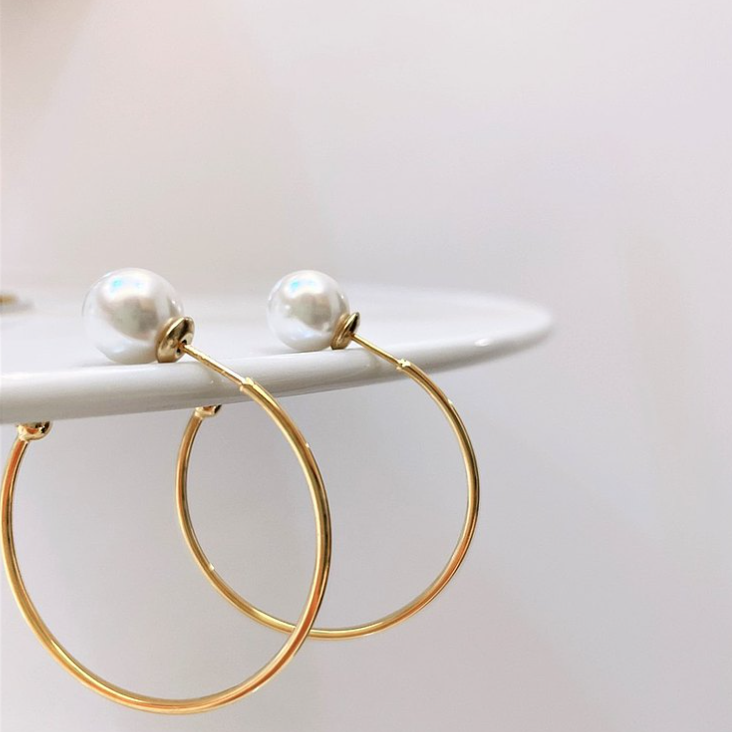 │輕奢│女巫的權杖 • 珍珠耳扣 • 耳針 • 14K注金 • 14kgf