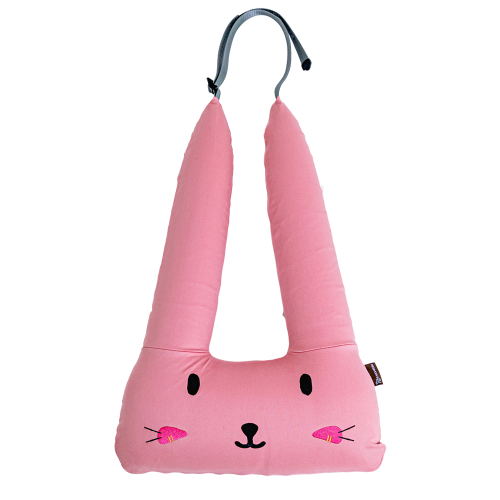 車用抱枕【兔兔】-韓國Kangaruru袋鼠寶寶甜睡安全寢具